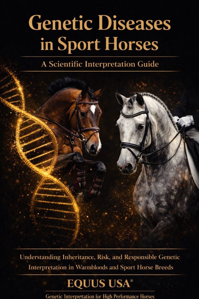 Genetic Risk & Interpretation Guide • Understanding Inheritance, Health Risks, and Scientific Decision-Making in Sport Horses • Pre-Sale $49 • $69 After Launch